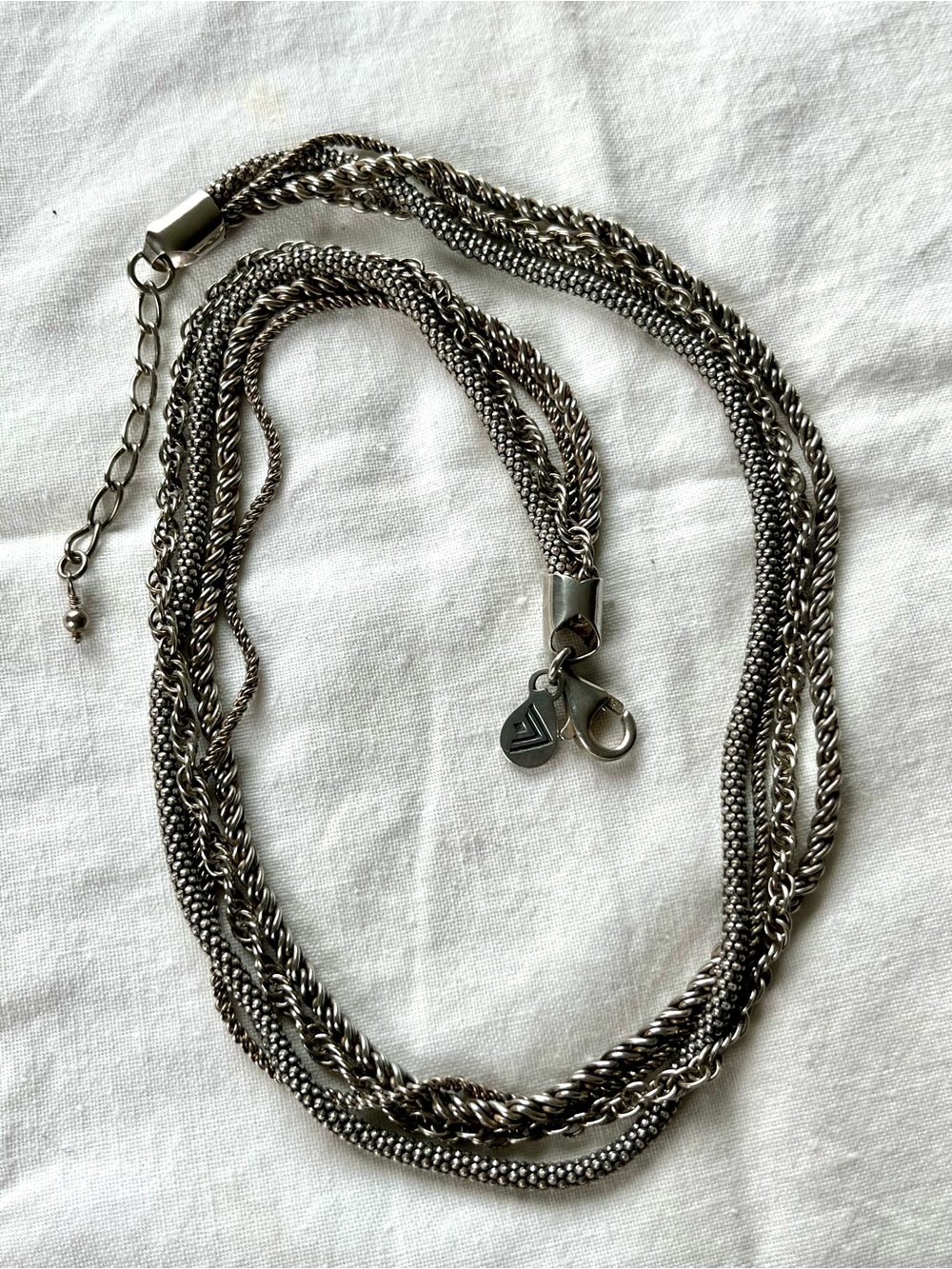 Silpada 4 Strand 16” sterling Silver Chain Necklace